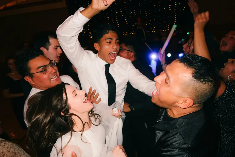 Guests dancing at a wedding party